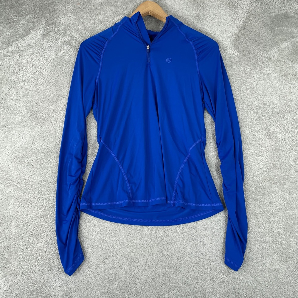 G/FORE Performance Quarter Zip Pullover Womens Small Blue Ruched Golf Shirt